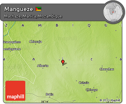 Physical Map of Mangueze