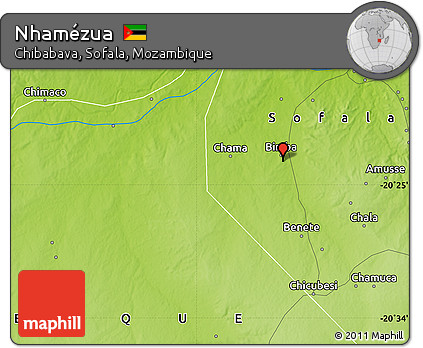 Physical Map of Nhamézua