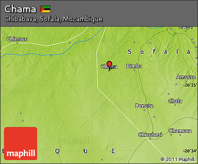 Physical Map of Chama