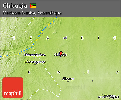 Physical Map of Chicuaja