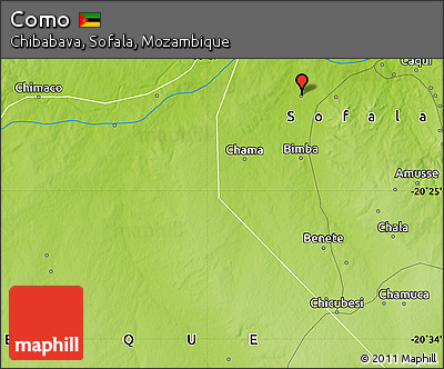 Physical Map of Como