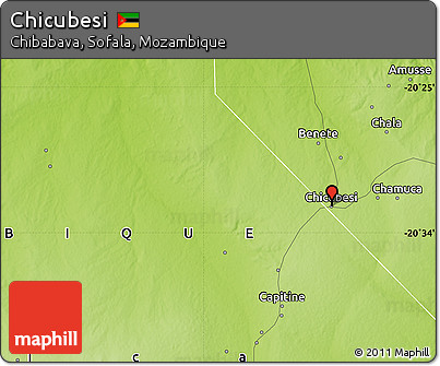 Physical Map of Chicubesi