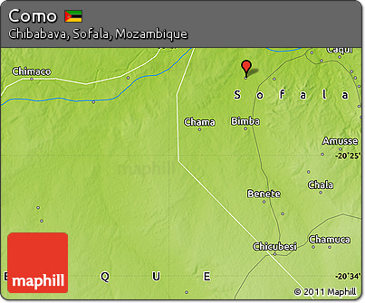 Physical Map of Como