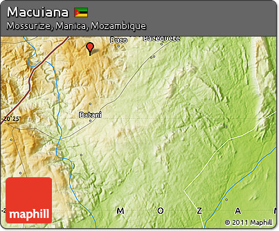 Physical Map of Macuiana