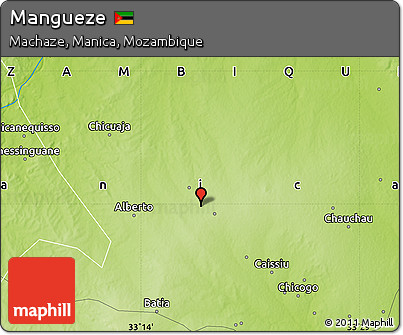 Physical Map of Mangueze