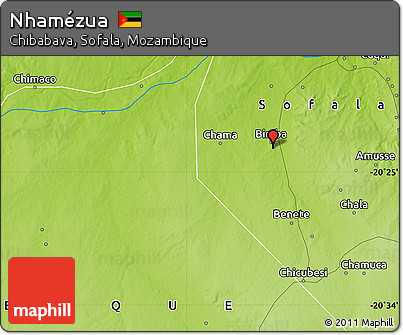 Physical Map of Nhamézua