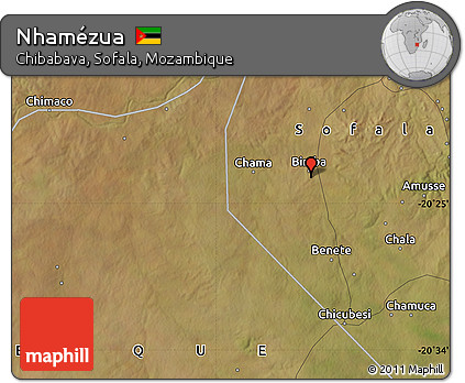 Satellite Map of Nhamézua