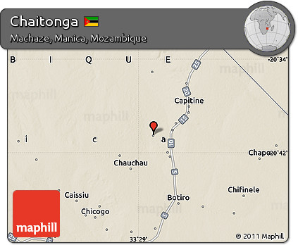 Shaded Relief Map of Chaitonga