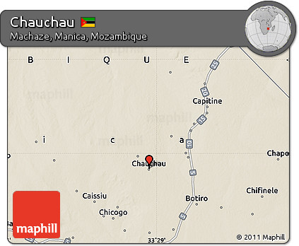 Shaded Relief Map of Chauchau