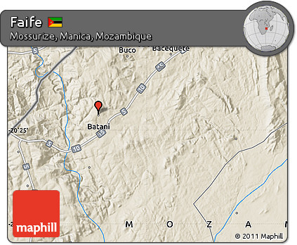 Shaded Relief Map of Faife