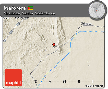 Shaded Relief Map of Maforera