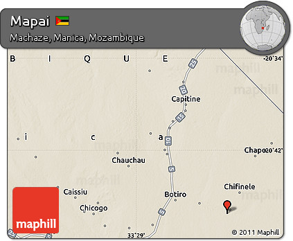 Shaded Relief Map of Mapai