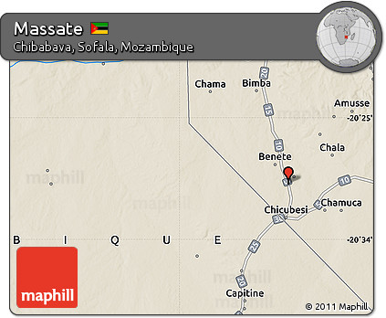 Shaded Relief Map of Massate