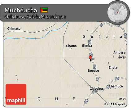 Shaded Relief Map of Muchéucha
