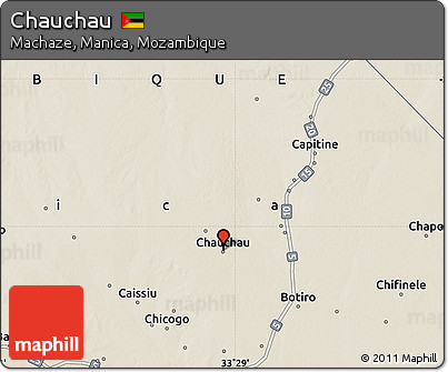 Shaded Relief Map of Chauchau