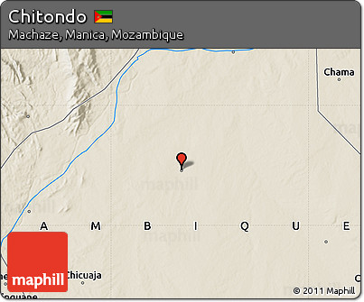 Shaded Relief Map of Chitondo