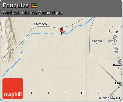 Shaded Relief Map of Fouquice