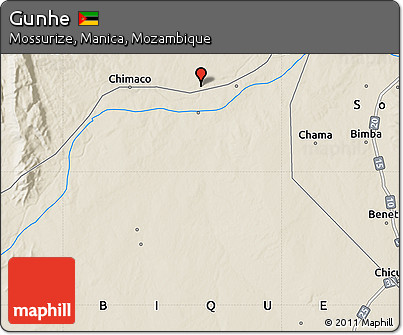 Shaded Relief Map of Gunhe