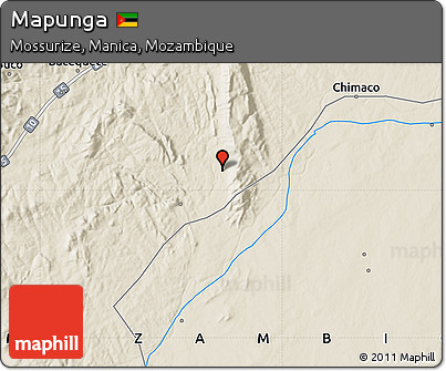 Shaded Relief Map of Mapunga