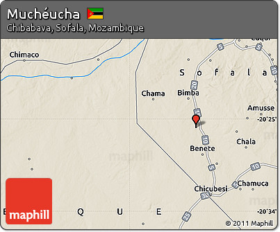 Shaded Relief Map of Muchéucha