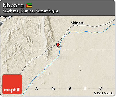 Shaded Relief Map of Nhoana