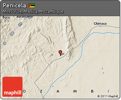 Shaded Relief Map of Penicela