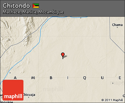 Shaded Relief Map of Chitondo