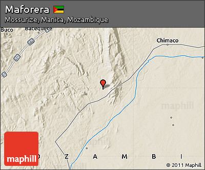 Shaded Relief Map of Maforera
