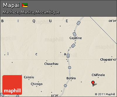 Shaded Relief Map of Mapai