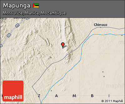 Shaded Relief Map of Mapunga