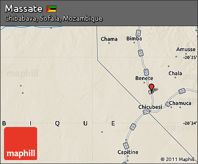 Shaded Relief Map of Massate