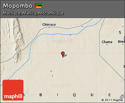 Shaded Relief Map of Mopombo