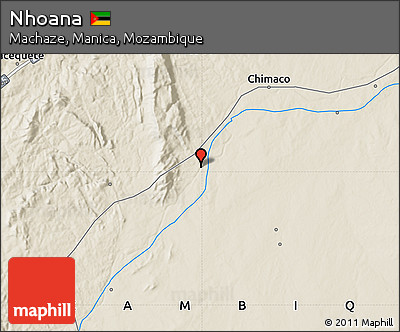 Shaded Relief Map of Nhoana