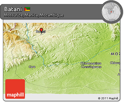 Physical Panoramic Map of Batani