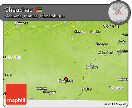 Physical Panoramic Map of Chauchau