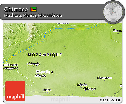 Physical Panoramic Map of Chimaco