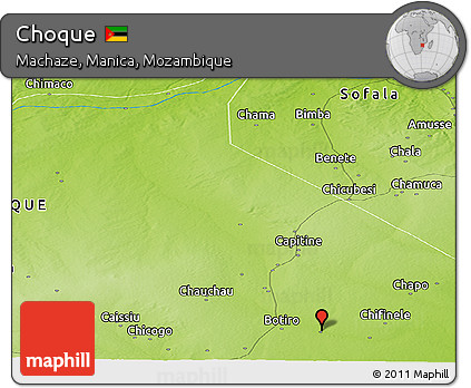 Physical Panoramic Map of Choque