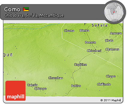 Physical Panoramic Map of Como