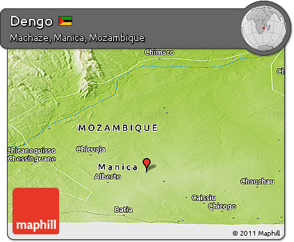 Physical Panoramic Map of Dengo