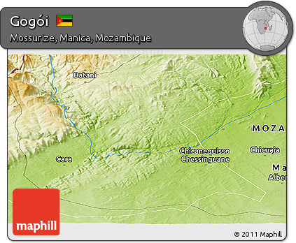 Physical Panoramic Map of Gogói