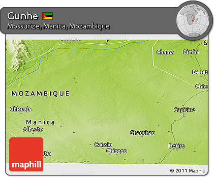 Physical Panoramic Map of Gunhe