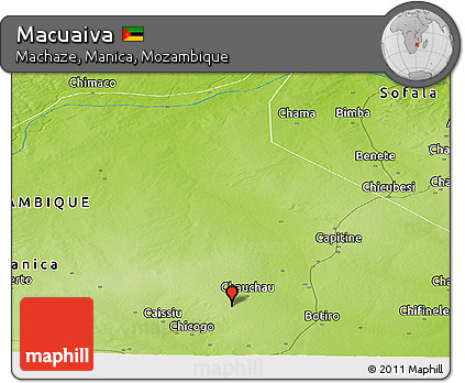Physical Panoramic Map of Macuaiva
