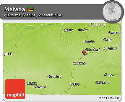 Physical Panoramic Map of Mataba
