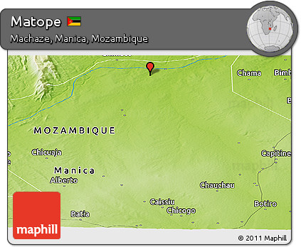 Physical Panoramic Map of Matope