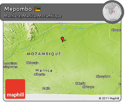 Physical Panoramic Map of Mepombo
