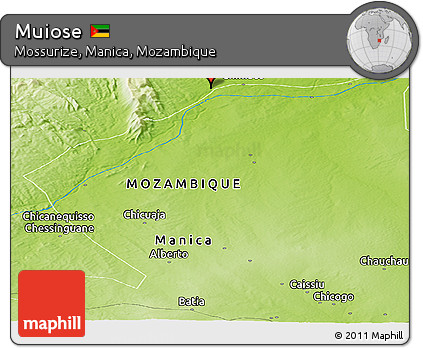Physical Panoramic Map of Muiose