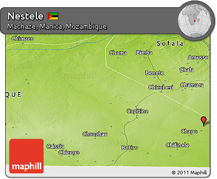 Physical Panoramic Map of Nestele