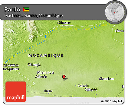 Physical Panoramic Map of Paulo