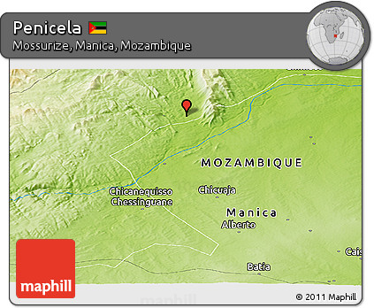 Physical Panoramic Map of Penicela