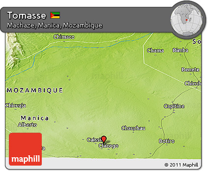 Physical Panoramic Map of Tomasse